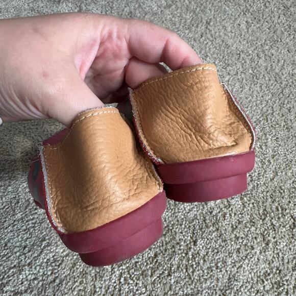 Venus Pink Printed Floral Leather Slip On Loafers Women's Size 41 / US Size 10 - Picture 5 of 10